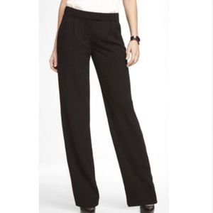 EXPRESS Black Pleated Wide Leg Slack Trousers